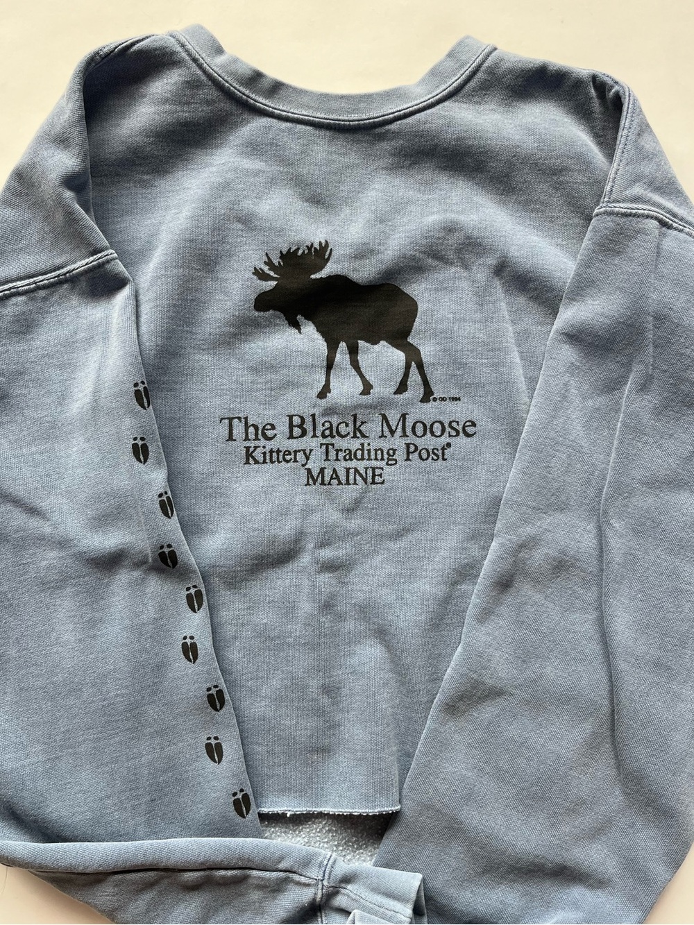 Comfort Colors The Black Moose Kittery Maine Cropped Crewneck, Size XL